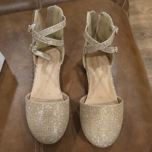 Elegant Gold Glitter Kid's Sandals